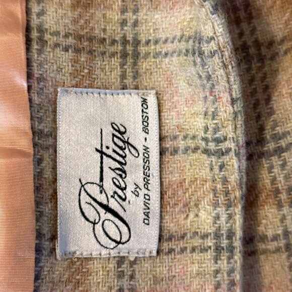Vintage 1950s Prestige David Presson Wool Plaid Skirt Suit Set Jacket Mod Size S - Picture 12 of 16